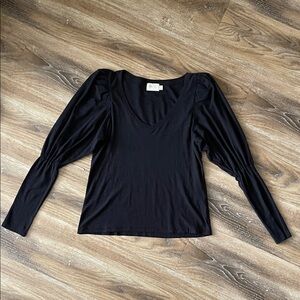 Nation LTD Emilia drama sleeve v-neck top